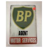 Vntg-Looking Metal Sign (12x8in)