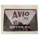 Vntg-Looking Metal Sign (12x8in)