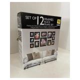 Set of 12 Black Frames (Various Sizes)