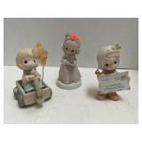 3 Precious Moments figurines.  Wishing You a