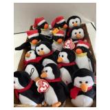 Lot of 13  TY penguins.