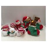Lot of  8. TY Christmas plush.
