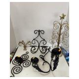 Wall sconces. Christmas tree card holder.