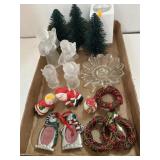 Christmas lot includes Candle Holders, Picture