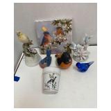 Lot of Ceramic Birds. One is Music Box. One