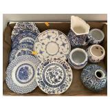 11Pieces Decorative Blue Dishes