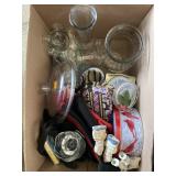 Miscellaneous Lot Glassware, Tins