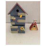 2 Decorative Bird Houses