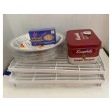 2 Cooling Racks, Recipe Box, Pie Tins