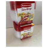 RUBBERMAID. 2pkg. 8ct each. 2.9cup Take Alongs.