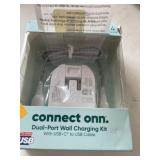 Connect on   Dual port wall charging kit.