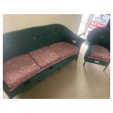 2 pc Wicker Furniture- green