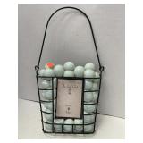Golf Ball basket picture frame.  4x6in