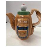 Tee Time Tea Pot. 9in high