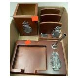 GOLF themed desk set.