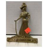 Vintage lady Golfer key hooks. 6x5in