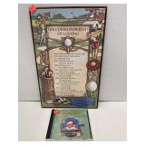 10 Commandments of GOLFING 9x14 & Christmas