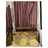 Magazine rack & wrapping paper. 14x11.5x6