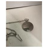 Pocket watch w/ chain. Golf.