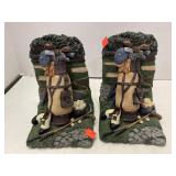 Pair of Golf themed Bookends. 7x5x5