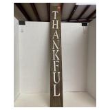 Wood Thankful Decor Piece (app 32in)