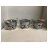 3 ct. - Decorative Metal Buckets