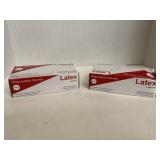 2 Boxes - Latex Disposable Gloves (Sz Small)