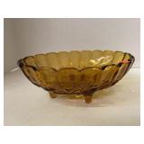 Vintage Brown Glass Serving Bowl