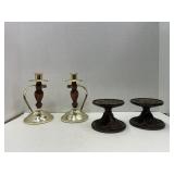 2 Pairs of Ornate Candle Holders