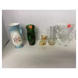 4 ct. of Ornate Vases & Salt Shaker