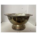 Silver Bowl with Multiple Silver Cups