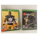 Xbox One Madden 19 & Fallout 76 (new in plastic)