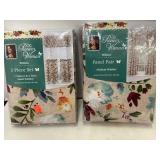 Pioneer Woman curtains. 3 pc Valance/Tiers &