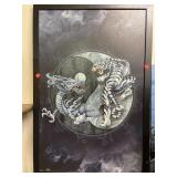 Large picture.  Dragon vs Tiger. Asian inspired.