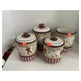 4 ct. of Cookie Jars (only 3 Lids)