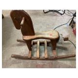 Wooden Rovking Horse. 24in high x 32in long