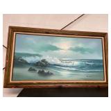 Large Remington Painting (app 56x31in)