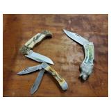 3 Cnt Collectors Knives