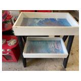 Painted Wood Shelving Unit