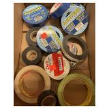 Box of misc tape. Incl. painters tape.