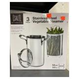 SALT. 3pc Stainless Steel Vegetable Steamer.