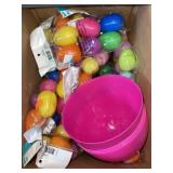 Lot of plastic fill-able Easter eggs.