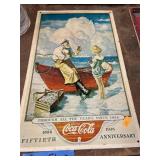 Coca-Cola 50th Anniversary Metal Poster