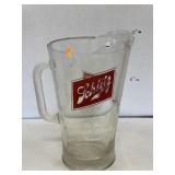 Vintage Schlits Glass Beer Pitcher