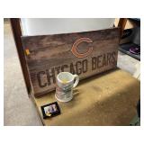 Chicago Bears Items - Zippo, Beer Mug, & Canvas