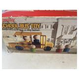 Vintage. Tuppertoys. School bus toy. No ppl.