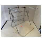 Chrome holder (?). 11x12x12in high