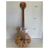 Wooden Guitar Clock Analog
