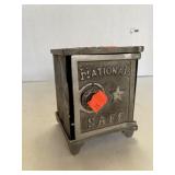 Vintage Metal National Safe Piggy Bank