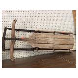 Vintage Wooden Toboggan Sled Wee Racer